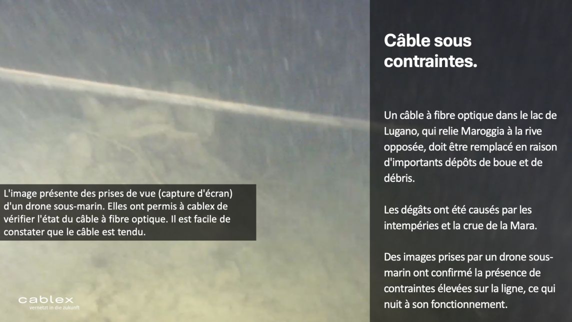 A cable under strain