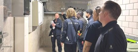 Begehung der Kellerräume und Teambesprechung
